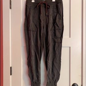 Anthropologie Mixed-Knit Joggers in Black Medium